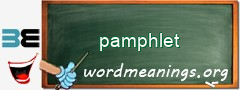 WordMeaning blackboard for pamphlet